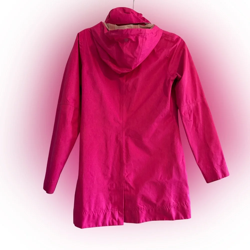 MPG Mondetta Performance Long Hooded Rain Jacket Hot Pink Small